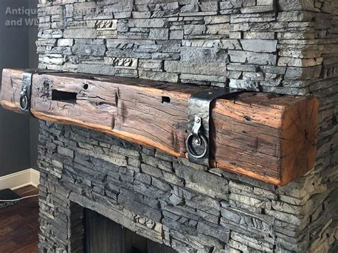 rustic iron fireplace straps